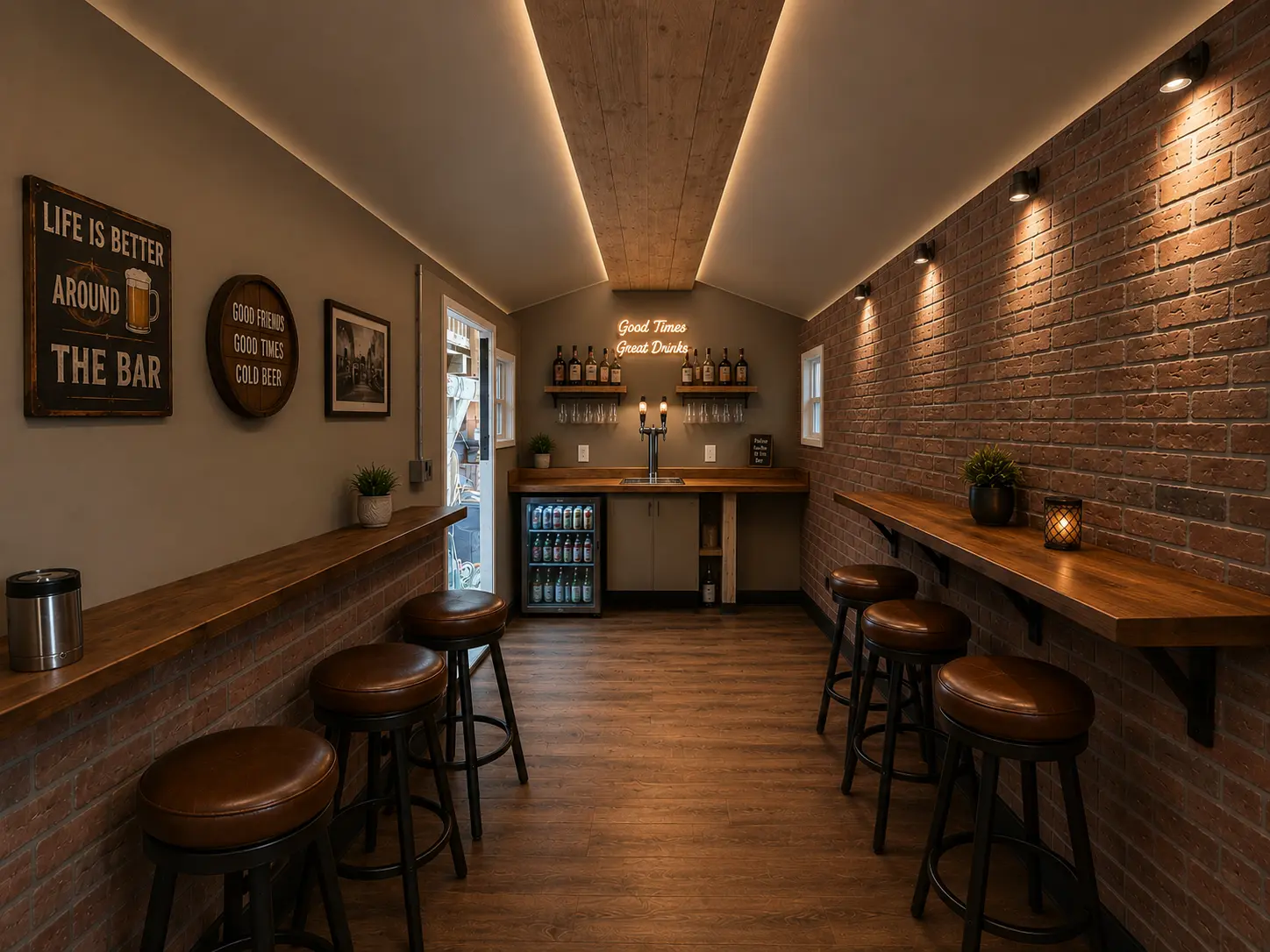 AI concept rendering of the Swig Rig bar view